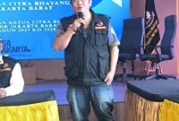 Foto: Ketua Pokdarkamtibmas Jakarta Barat Terpilih, Budi Wijaya, Sampaikan Sambutan Usai Menang Musres 2025.