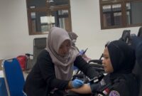 Foto; Badan Eksekutif Mahasiswa (BEM) KM Fakultas Ilmu Pendidikan UNY menggelar kegiatan donor darah di Gedung IDB lantai 3, Sabtu.