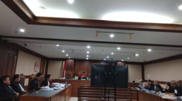 Foto: Sidang lanjutan perkara dugaan korupsi dalam pengelolaan keuangan dan dana investasi PT Asuransi Jiwasraya (Persero) dengan terdakwa Isa Rachmatarwata, mantan Direktur Jenderal Anggaran Kementerian Keuangan pada Pengadilan Negeri Jakarta Pusat, Selasa (4/11/2025). (Dok-Okj/Fahmy Nurdin)