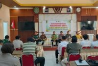 Foto: Koramil 0806-05/Kampak Peltu Rohadi bersama Kapolsek Kampak Iptu Singgih, didampingi Pelaksana Tugas Camat Kampak Drs. Budi Priyono, S.Sos. Kehadiran unsur TNI, Polri.