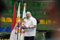 LaNyalla Mattalitti saat membuka Rakernas PBMI di Jakarta, Senin (29/12/2025)