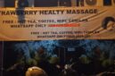 Foto: Spanduk Strawberry Healty Massage terpasang di ruko kawasan Gading Serpong, Kelapa Dua, Kabupaten Tangerang, Kamis (25/12/2025).
