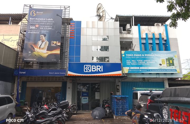 Foto: Bank BRI Unit Cililitan Besar, Keramatjati, Jakarta Timur. (Dok-Okj/FN)