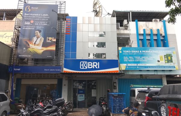 Foto: Gedung Bank BRI Unit Cililitan Besar, Keramatjati, Jakarta Timur. (Dok-Okj/FN)