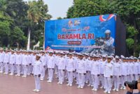 Badan Keamanan Laut Republik Indonesia (Bakamla RI) memperingati Hari Ulang Tahun (HUT) ke-20 dengan menggelar upacara resmi di Lapangan Proklamasi, Menteng,