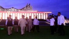 Menteri Koordinator Bidang Infrastruktur dan Pembangunan Kewilayahan Agus Harimurti Yudhoyono (AHY) mendampingi Presiden Republik Indonesia Prabowo Subianto dalam kunjungan kerja ke Ibu Kota Nusantara (IKN),