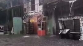 Foto: Genangan banjir merendam kawasan permukiman warga di Tegal Alur