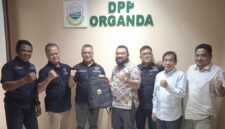 Foto: Pengurus Dewan Pimpinan Pusat (DPP) Organda bersama jajaran Persatuan Wartawan Indonesia (PWI) Jaya berfoto bersama usai dialog dan audiensi di Kantor DPP Organda, Wisma PMI, Jakarta Selatan