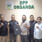 Foto: Pengurus Dewan Pimpinan Pusat (DPP) Organda bersama jajaran Persatuan Wartawan Indonesia (PWI) Jaya berfoto bersama usai dialog dan audiensi di Kantor DPP Organda, Wisma PMI, Jakarta Selatan
