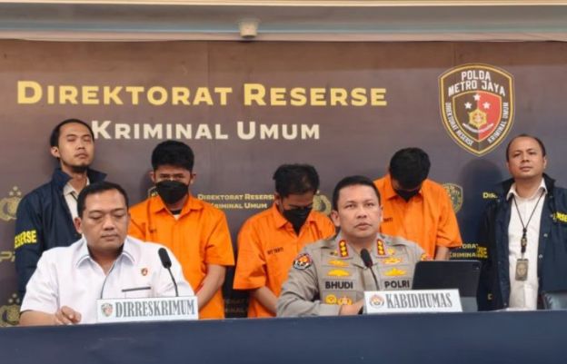 Foto: Konferensi pers Jaringan Curanmor Bersenjata Api, Pelaku Tersebar hingga Lintas Provinsi, di Mapolda Metro Jaya, Senin (12/1/2026). (Dok-Istimewa)