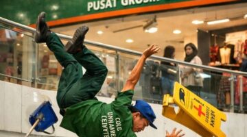 Foto: Ilustrasi Pekerja Cleaning Service PGC Cililitan, Jakarta Timur, Terjatuh saat bekerja membersihkan kaca. (Dok-Istimewa)