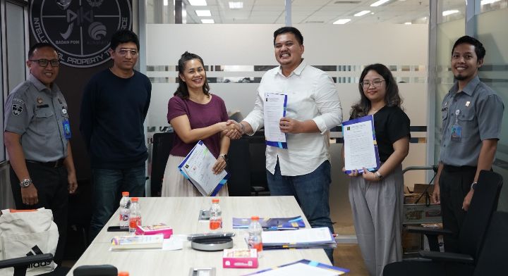 Foto: Penandatanganan Nota Kesepakatan damai Aquarius-Blibli di Gedung DJKI, Jakarta, Senin (26/1/2026). (Dok-Istimewa)