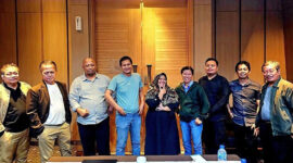 Foto: Komisi Penelitian, Pendataan, dan Ratifikasi Dewan Pers bersama insan pers berfoto bersama usai kegiatan sosialisasi pendataan media massa dalam rangka Hari Pers Nasional (HPN) 2026 di Provinsi Banten