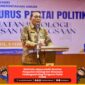 Foto: Wali Kota Administrasi Jakarta Pusat Arifin memberikan sambutan dalam Seminar Penguatan Ideologi dan Wawasan Kebangsaan bagi pengurus partai politik yang digelar Pemkot Jakarta Pusat 