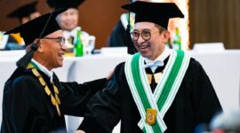 Universitas Nasional (Unas) mengukuhkan Menteri Kebudayaan Fadli Zon sebagai Profesor Kehormatan (Prof. Hon) dalam Sidang Terbuka Senat Akademik yang digelar di Auditorium Universitas Nasional, Jakarta, Rabu (11/2).