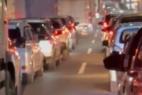 Foto: Kemacetan parah mengular di ruas tol arah Pelabuhan Tanjung Priok, Jakarta, Kamis, (12/2/2026)