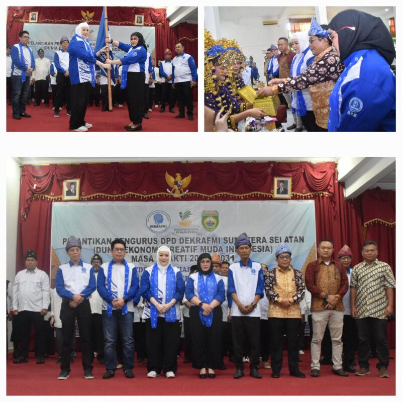 Ketua Umum DEKRAFMI Angelique Verina resmi melantik jajaran pengurus Dewan Pimpinan Daerah (DPD) DEKRAFMI Provinsi Sumatera Selatan periode 2026–2031, Rabu (18/2).