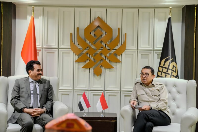 Menteri Kebudayaan RI Fadli Zon mendorong penguatan kerja sama budaya antara Indonesia dan Yaman sebagai bagian dari upaya mempererat hubungan bilateral kedua negara.