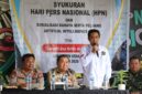 Foto: Ketua Persatuan Wartawan Indonesia (PWI) Kalimantan Barat, Kundori, memberikan sambutan pada acara Syukuran Hari Pers Nasional (HPN) 2026 di Kabupaten Sekadau, Sabtu (14/2/2026)