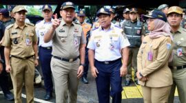 Foto: Wakil Wali Kota Jakarta Pusat, Arifin, meninjau langsung penataan kawasan Tanah Abang, Senin (22/1/2026)