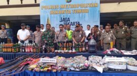 Foto: Konferensi Pers Operasi Penyakit Masyarakat (Pekat) Polres Jakarta Timur. (Dok-Istimewa)