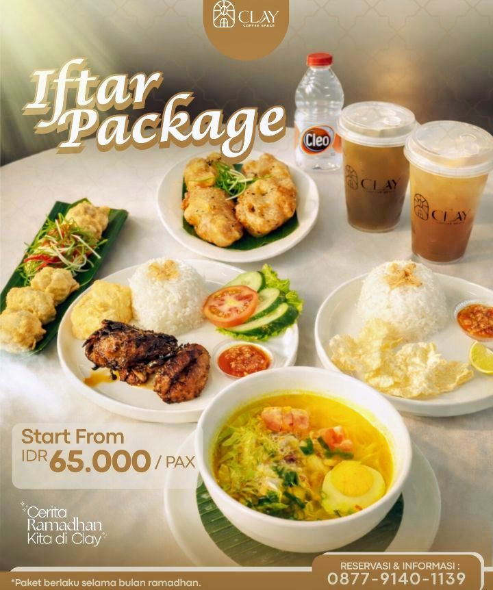 Foto: Clay Coffee Space mencoba mengambil ceruk pasar dengan meluncurkan paket iftar dan prasmanan yang menyasar keluarga, komunitas, hingga perkantoran. (Dok-Istimewa)