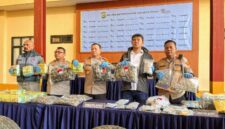 Foto: Petugas berhasil menyita barang bukti sabu seberat 26,7 kilogram, sekaligus mengamankan satu orang tersangka yang diduga menjadi bagian dari jaringan antarprovinsi. (Dok-Istimewa)