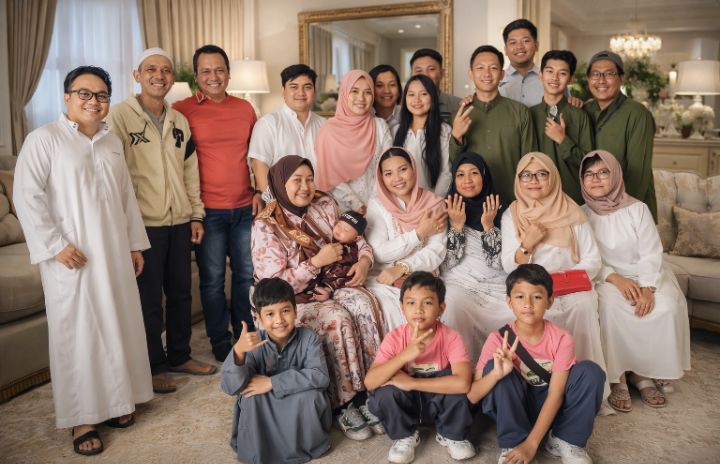 Foto: Keluarga besar almarhum Alirudin Syam. (Dok-Istimewa)