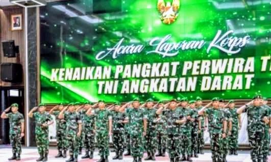 Foto: 28 Perwira Tinggi (Pati) TNI Angkatan Darat resmi naik pangkat. (Dok-Dispenad)
