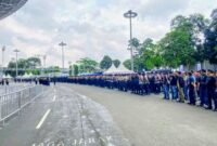 Foto: Aparat gabungan mengerahkan kekuatan penuh untuk memastikan keamanan dan kelancaran penyelenggaraan ajang internasional FIFA Series 2026 yang digelar di Stadion Utama Gelora Bung Karno, Senayan, Jakarta Pusat, Jumat (27/3/2026). (Dok-Istimewa)
