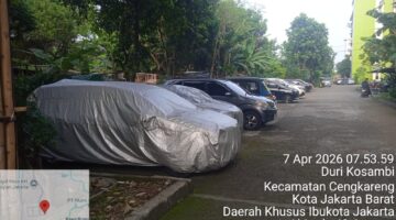 Foto: Sejumlah kendaraan terparkir di area Rusun Pesakih, Duri Kosambi, Cengkareng, Jakarta Barat, Selasa (7/4/2026).