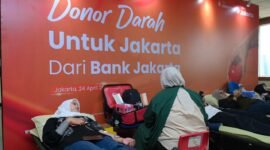 Foto: Donor Darah untuk Jakarta
Peserta mengikuti kegiatan donor darah yang digelar Bank Jakarta di Kantor Pusat, Jakarta, Jumat (24/4/2026). by Joko Dolok.