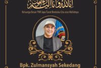 Foto: Keluarga besar Persatuan Wartawan Indonesia (PWI) DKI Jakarta menyampaikan duka cita atas wafatnya Sekretaris Jenderal PWI Pusat, Zulmansyah Sekedang.