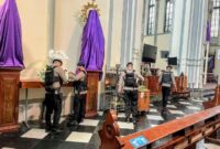 Foto: Detasemen Gegana Satuan Brimob Polda Metro Jaya melakukan sterilisasi intensif di sejumlah gereja menjelang perayaan Paskah 2026. (Dok-Istimewa)