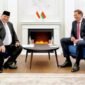 Menteri Koordinator Bidang Perekonomian RI Airlangga Hartarto menggelar pertemuan bilateral dengan Menteri Luar Negeri Belarus Maxim Ryzhenkov di Minsk, Minggu (17/6).