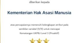 Kementerian Hak Asasi Manusia (KemenHAM) berhasil meraih penghargaan dari Lembaga Kebijakan Pengadaan Barang/Jasa Pemerintah (LKPP) atas capaian Kematangan Unit Kerja Pengadaan Barang/Jasa (UKPBJ) Level 3 dengan kategori Proaktif.