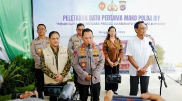 Foto: Peletakan batu pertama pembangunan Mapolda DIY, Minggu (3/5/2026). (Dok-Istimewa)