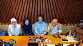 Foto: Konferensi Pers Klarifikasi Kasus dugaan pencemaran nama baik Erin Anthony mantan Istri Andre Taulany di Kawasan Senayan, Jakarta, Selasa (5/5/2026). (Dok-okj/fn)