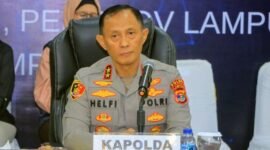 Foto: Kapolda Lampung Irjen Pol Helfi Assegaf, Melaksanakan Konfrensi Pers Tindak Pidana Perdagangan Orang (TPPO) Anak di bawah umur. (Dok-Istimewa)