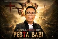 Foto: Kolase praktisi hukum Erdi Surbakti, S.H., M.H., dan Flyer Film Pesta Babi. (Dok-Istimewa)