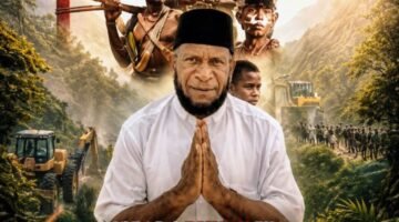 Foto: Kolase H. Abdul Kahar Yelipele, S.Pd.I., M.Pd.I., dan Flyer Film Pesta Baby. (Dok-Istimewa)