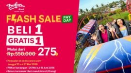Foto: Flyer Dufan Ancol Tebar Promo Payday Beli 1 Gratis 1. (Dok-ancol.com)