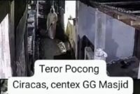 Foto: Teror pocong di Ciracas, Jakarta Timur. (Dok-Ig/@humaspolsekciracas)