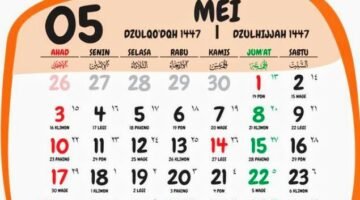 Foto: Ilustrasi kalender bulan Mei 2026. (Dok-pinterest)