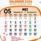 Foto: Ilustrasi kalender bulan Mei 2026. (Dok-pinterest)