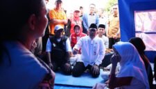 Wali Kota Jakarta Pusat, Arifin, meninjau langsung lokasi pengungsian warga terdampak kebakaran di RT 09 RW 07, Kelurahan Tanah Tinggi, Kecamatan Johar Baru, Jumat (5/6/2026).