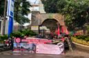 Foto: Sejumlah massa dari Dewan Pimpinan Daerah (DPD) Gerakan Pemuda Marhaenis (GPM) Maluku Utara menggelar aksi unjuk rasa di depan Gedung Kejaksaan Agung RI