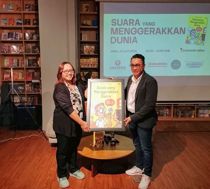 Foto: Gramedia Gelar Peluncuran Buku Suara yang Menggerakkan Dunia Karya Bayu Oktara di Gramedia Jalma, Rabu (10/6/2026). (Dok-okj/fn)