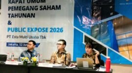 Foto: PT Esta Multi Usaha Tbk Gelar Public Expose 2026, Target Bukukan Pendapatan 58 Milyar. (Dok-okj/Edo)