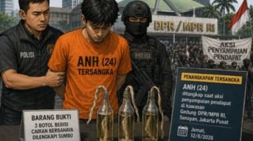 Foto: Ilustrasi Penangkapan Tersangka ANH oleh Polda Metro Jaya. (Dok-okj/AI)